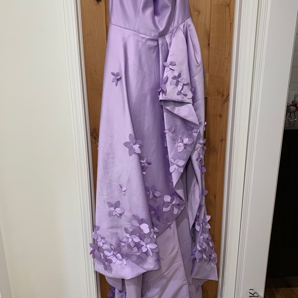 Sherri Hill Lilac Floral Ball Gown 52581 - Picture 10 of 13